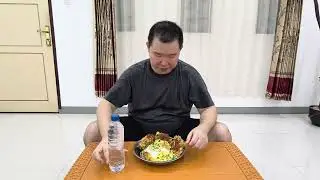 Eating Crispy Fried Chicken