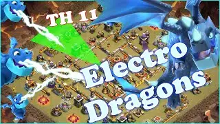 Electro Dragon Attack! Practise round & Live War Attack!