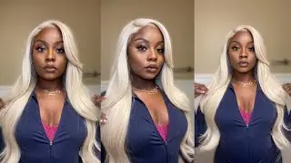 PERFECT SYNTHETIC PLATINUM BLONDE WIG** Darkskin girl approved