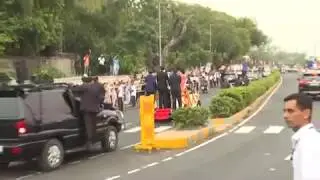 Modi Abe Road Show at Buddha Circle on Sabarmati Riverfront