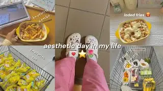 Aesthetic day in my life 💌⭐️/ Grocery shopping in India 🇮🇳 🌷/ grocery shopping 🛒/ cooking 🍳 