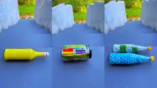 Breaking Glass Bottle 🍾 Crushing Crunchy and the soft thing 