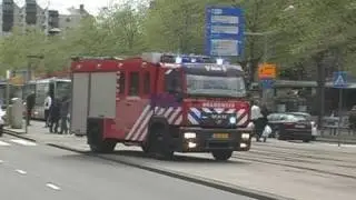 Brandweer Rotterdam met spoed naar brand in tram
