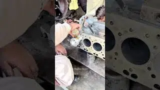 Tractor Four Cylinder Engine Restoration | How piston Install | #shortsfeed #shorts #engine