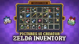 Create Inventory Menu like retro Zelda games - Pictures UI Creator - RPG Maker MV / MZ plugin