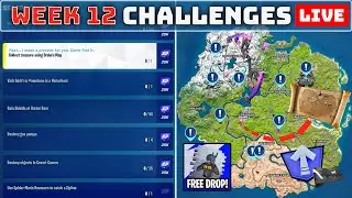 🔴NEW FORTNITE CHALLENGES (WEEK 12)🔴Bows, Quests, Monarch Tokens (Wrap), Free Spray Twitch Drop!