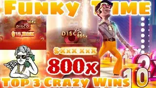 🔥 ТОП-3 КРУПНЫХ ВЫИГРЫША в моей жизни в Funky Time 💸 | БЕЗУМНЫЙ общий выигрыш в 800 раз 💥 | Крупн...