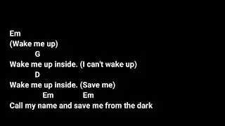 chord and lyric Bring Me To Life - Evanescence