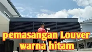 Pemasangan Louvers warna hitam