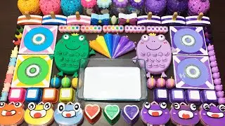 SATISFYING WITH CLAY PIPING BAG & FOAM SLIME and GLITTER|Mixing Random Things Into GLOSSY Slime