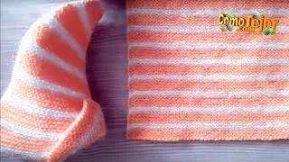 C&oacute;mo Tejer Babuchas. Pantuflas Turcas. Slippers. Muy C&oacute;modas 2 agujas, palillos, knitting (1598)