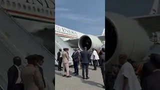 Prime Minister Narendra Modi welcomed by President Mahama at Ghana Airport
