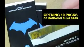 Открываем 10 упаковок слепых пакетов Batman #1 - Blind As A Bat Polybags - Золотая фольга?