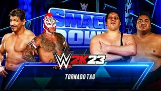 WWE 2K23 - Rey Mysterio & Eddie Guerrero VS Andre The Giant & Yokozuna - Tornado Tag Team Match