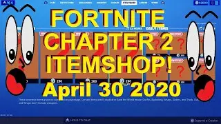 Fortnite Chapter 2 Item Shop April 30 2020