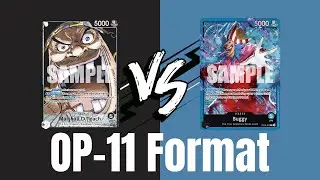 Black Teach vs Blue Buggy! One Piece TCG OP-11 Paper Gameplay!