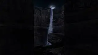 A Dance Between Moonlight and Water #short #Vfx #visualeffects #moon #surreal #waterfall  #Moonlight