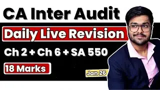 CA inter Audit Revision Jan 26 Quick Revision Lecture 2 CA Chirag Garg