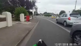 Dangerous close pass, aggressive driving & on the phone