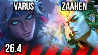 VARUS vs ZAAHEN (TOP) | Good KDA: 11/2/6 | KR Master | 26.4