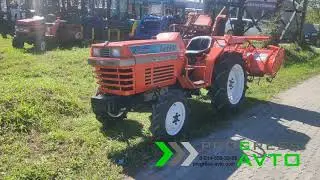 Обзорное видео минитрактора KUBOTA L205 с реверсом и гидроусилителем руля / почвенная фреза / 4WD