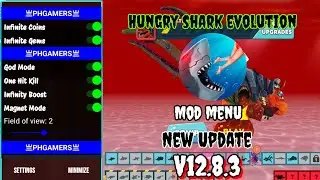 Hungry Shark Evolution MOD Menu, Unlimited money/Boost/God mode V12.8.3