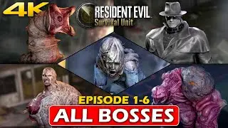 RESIDENT EVIL SURVIVAL UNIT - ALL BOSSES Fight/Boss Fights Gameplay Part 1 | Episode 1-6 (4K 60FPS)