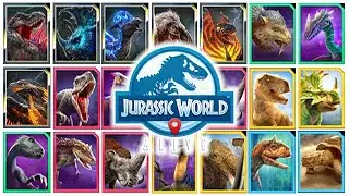 ALL 23 RAID BOSS BATTLES (JURASSIC WORLD ALIVE)
