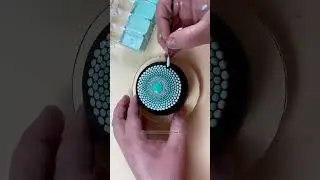 Sacred Geometry dot mandala stone painting #art #artist #satisfying #painting #craft #viral