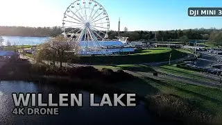 Willen Lake in 4K — DJI Mini 3 Drone Footage | Milton Keynes