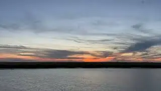 Time-lapse of the sunset over the bay in Wildwood,NJ
