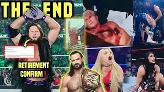 AJ STYLES RETIRMENT CONFIRM 😵😱 || SNME HIGHLIGHTS || ROYAL RUMBLE STAGE || DREW MCINTYRE ||