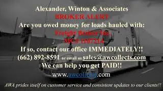 Broker Alert - Freight Broker Inc - MC# 1107214