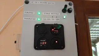 DIY Solar box / USB charging connectors, lights, switches, voltage regulation potentiometer