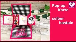 Pop Up Panel-Karte basteln, Anleitung