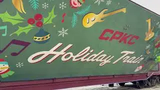 Canadian Pacific Holiday Train 2025 in Bowmanville, Ontario. End of show