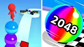 Stack Rider Vs Ball Run 2048 ✅☑️All Max Update Levels Walkthrough Android iOS Gameplay HDE4H