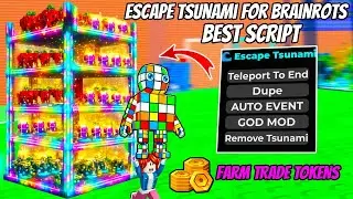Escape Tsunami for Brainrots Script &ndash; Teleport to End, Dupe, Infinity Brainrots, Auto Farm (No Key)