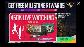 450k Live Watching Rewards By Garena Free Fire And Rare Item Calim Now First