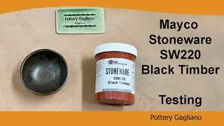 Mayco Black Timber SW220 testing at Pottery Gagliano. #maycoglaze #potterygagliano