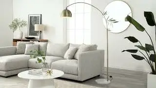 Holden Overhang Metal Floor Standing Lamp from FurnitureBox UK