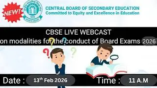 Live webcast on modalities for the conduct of board exam 2026