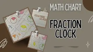 Maths Fraction Chart with Clocks | DIY Easy Math Project for School | Grade 5 Maths TLM #diy #tlm