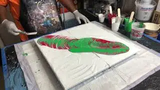 Acrylic Pouring Tutorial I Red Canyon