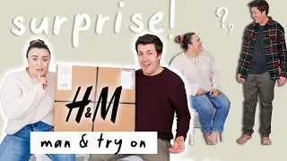 SUPRISING My Husband With A HUGE H&M Man Haul! TRY ON & STYLED!