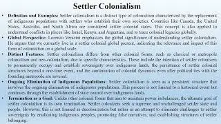 Settler Colonialism