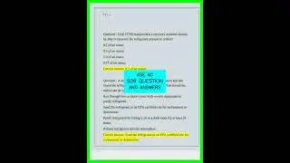 ASE AC 609 QUESTION AND ANSWERS video