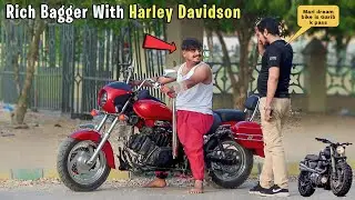 Rich Bagger With  Harley Davidson Prank | Prank In Pakistan | The Crazy Legend
