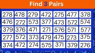 Number Search, Find 3 Pairs, 
