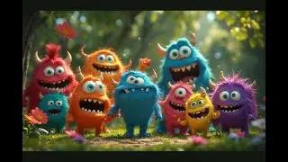 Color Monsters Roar in Red Nursery Rhyme